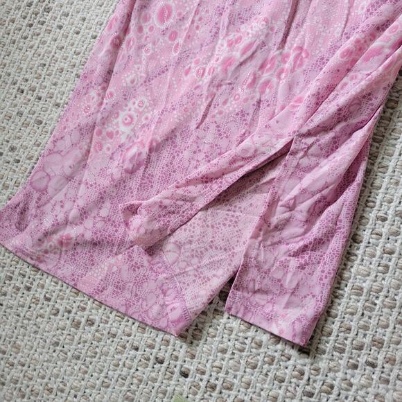 Vintage Y2K Click Click Womens Medium* Pink Mini Dress Short Sleeve Sparkle - Picture 4 of 6